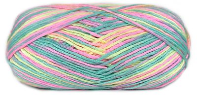 Пряжа для вязания Вискоза 70% Хлопок 30% Меланжевая Разноцветная