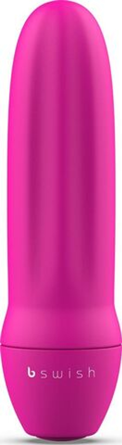 Ярко-розовая рельефная вибропуля Bmine Basic Reflex - 7,6 см. (Цвет: ярко-розовый)