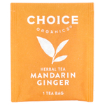 Choice Organic Teas, Herbal Tea, мандарин и имбирь, без кофеина, 16 чайных пакетиков, 29 г (1,02 унции)