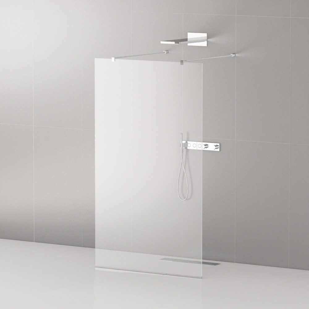 Душевая перегородка Cezares LIBERTA-L-2-105-120-C-Cr профиль хром, стекло прозрачное