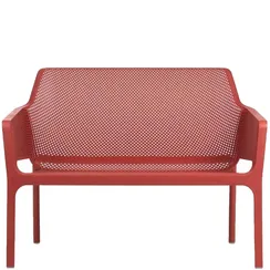 Уличный пластиковый диван Net Bench коралловый