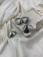 Пуговицы в форме ракушки серебристые