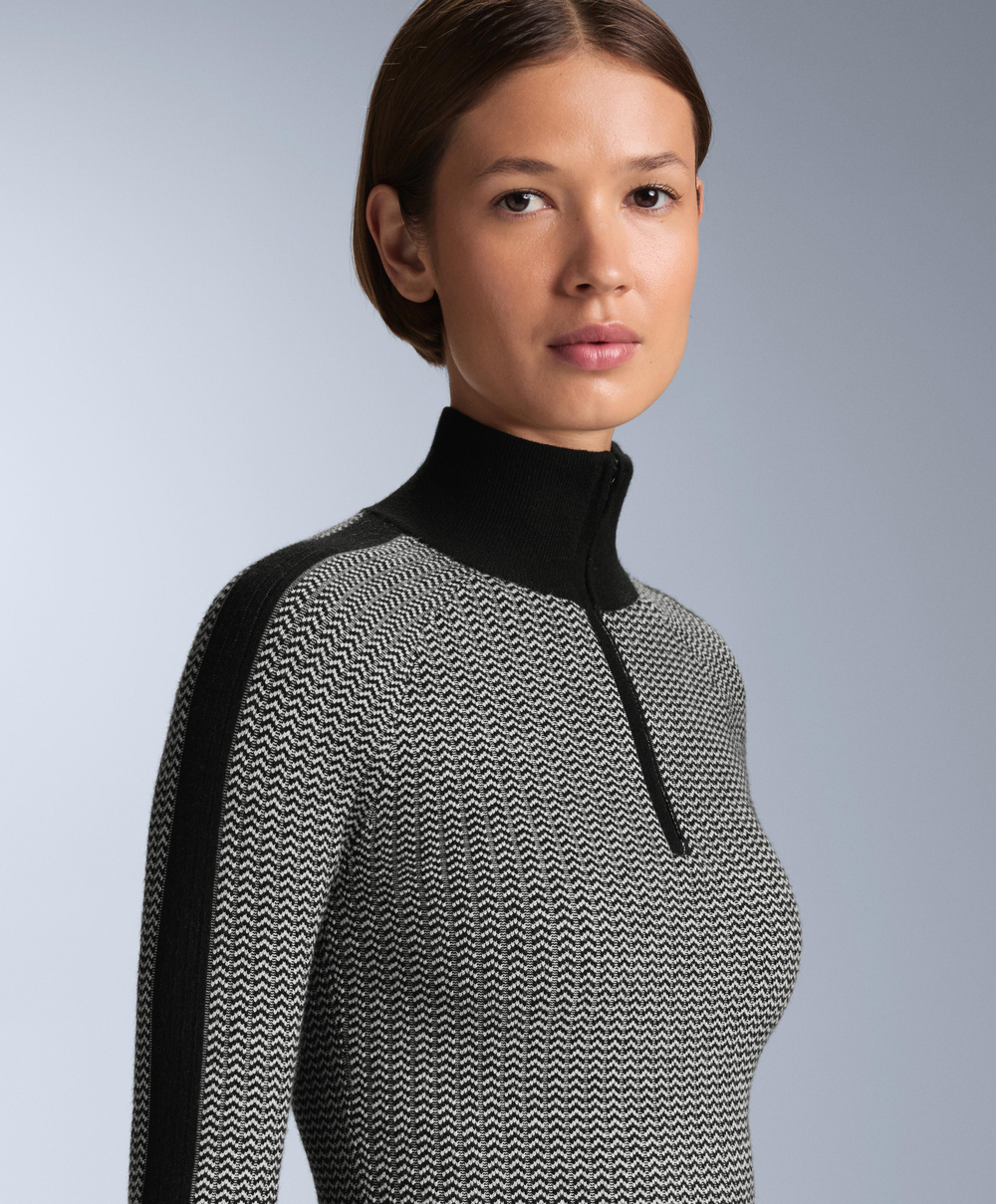 Oysho Термофутболка с жаккардовым узором, черный