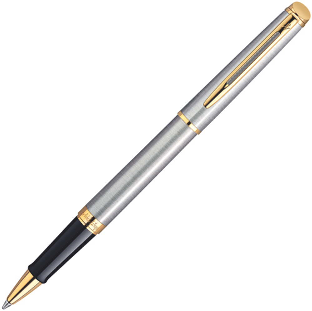 Роллерная ручка Waterman Hemisphere Essential Stainless Steel GT S0920350 с позолотой 23К в подарочной упаковке