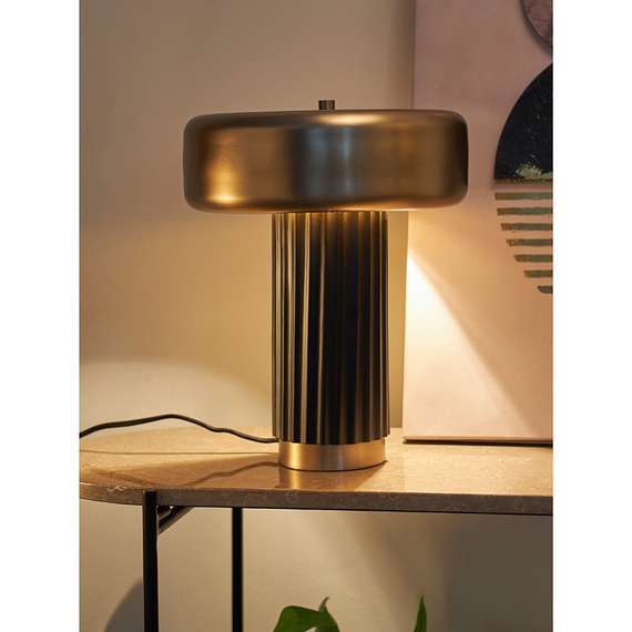 Лампа настольная Stone, Ø28х35 см, черная/золотистая