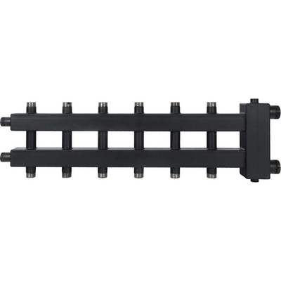 Коллектор с гидравлической стрелкой ROMMER - 1"1/2 НР на 3+3+1 контур 1" НР (до 85 кВт)