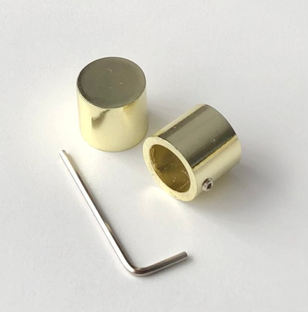 Наконечники "Заглушка плоская" d16 мм, цвет золото глянец