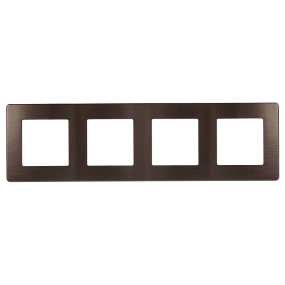 Рамка для розеток и выключателей ЭРА Серия 12 12-5104-13 на 4 поста, Сатин, бронза