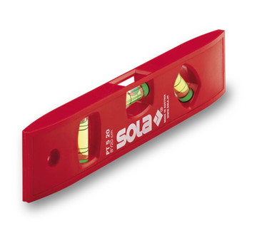 Уровень пластиковый PT 5 L=20см 3 глазка Sola 01430201