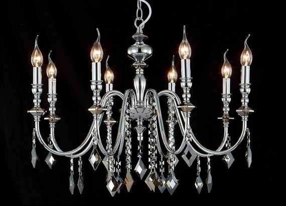 Подвесная люстра Crystal Lux MERCEDES SP8 CHROME/SMOKE