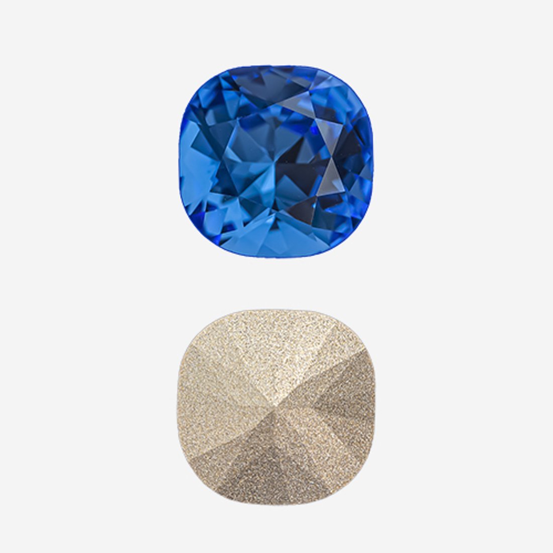 Кристалл Кушон (Сushion), оттенок "Capri Blue", 12мм