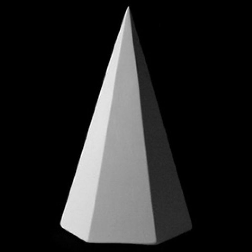 Пирамида, 6-гр., гипс (арт.30-304)