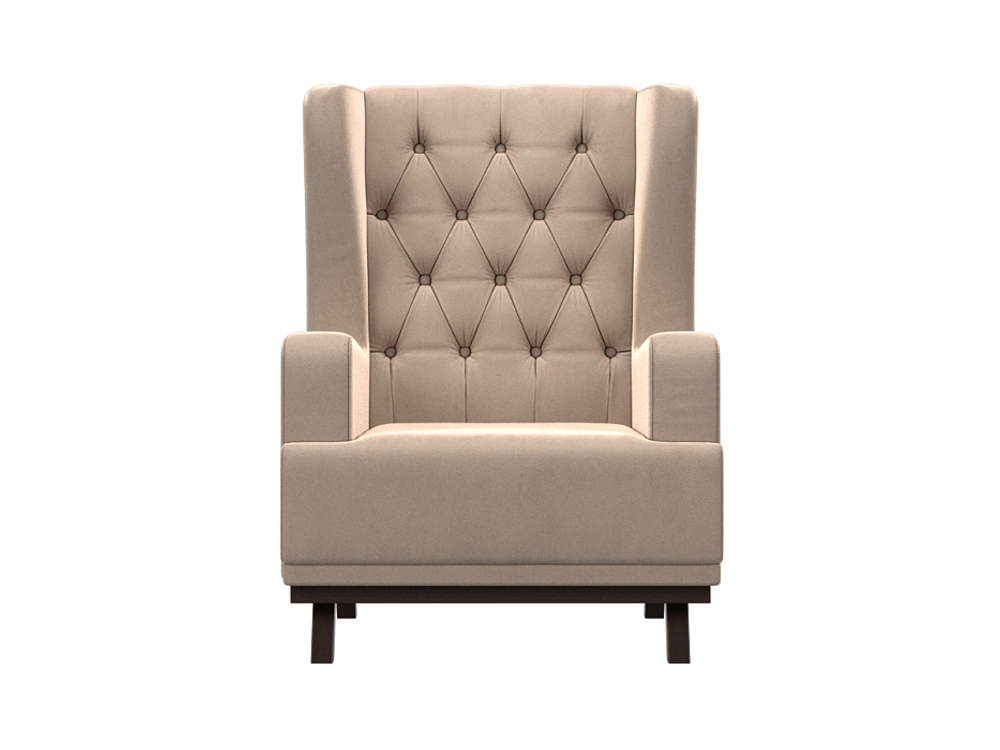 Кресло Джон Люкс, Бежевый, Велюр, 108468