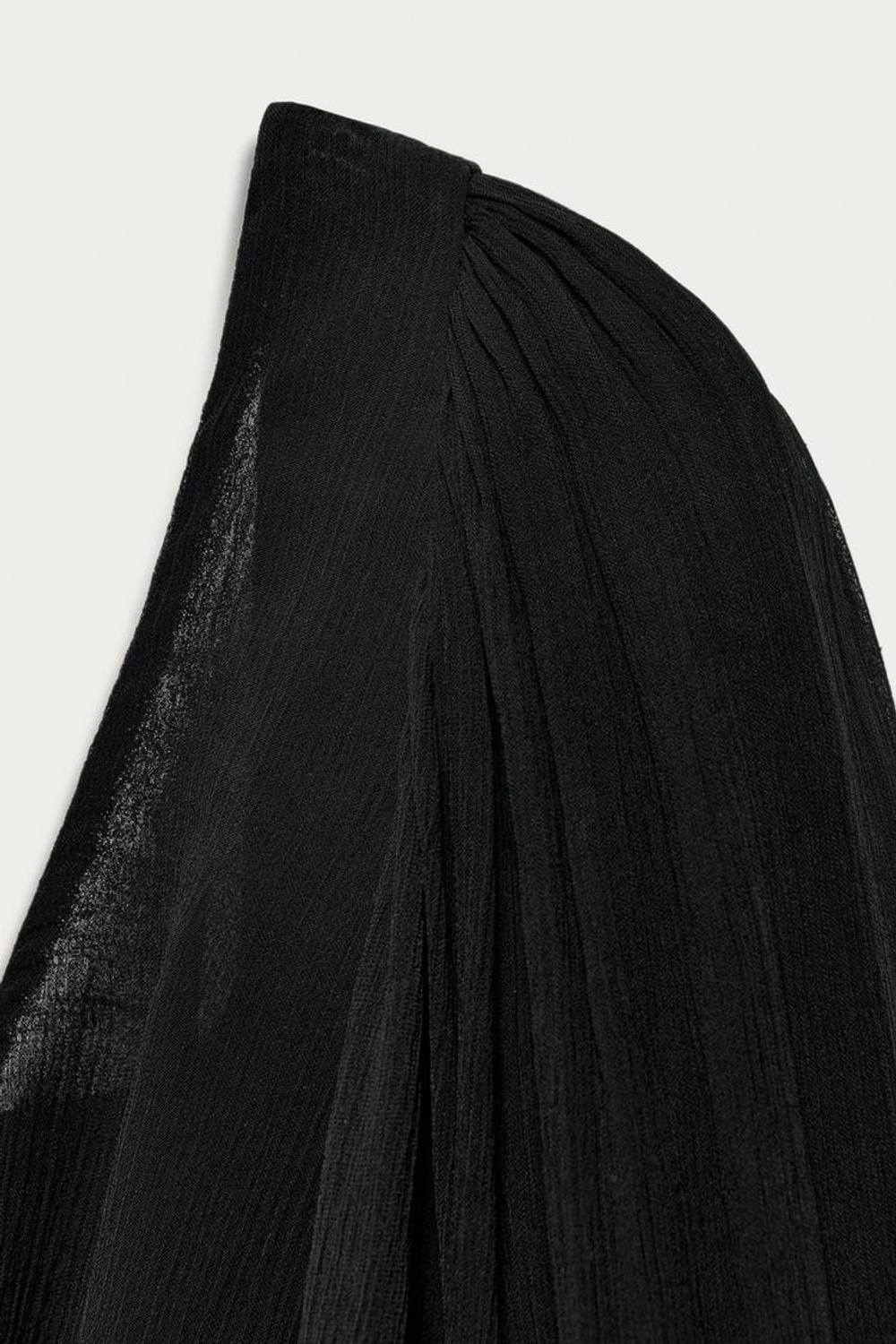 ZARA X MARISA BERENSON ТОП С ВОЛАНАМИ, ЧЕРНЫЙ