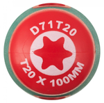 D71T20 Отвертка стержневая TORX® ANTI-SLIP GRIP, T20х100
