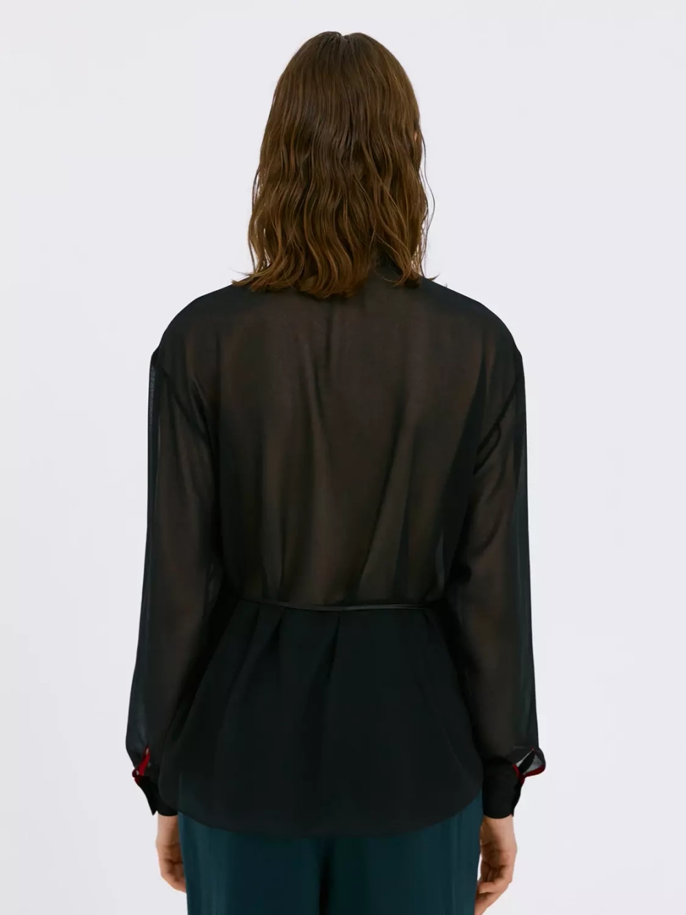 Блуза из шифона черная ola ola OLA OLA