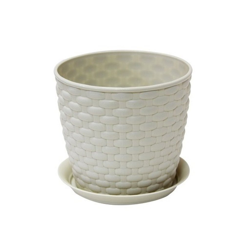 Кашпо РОТАНГ D155мм 2л с поддоном