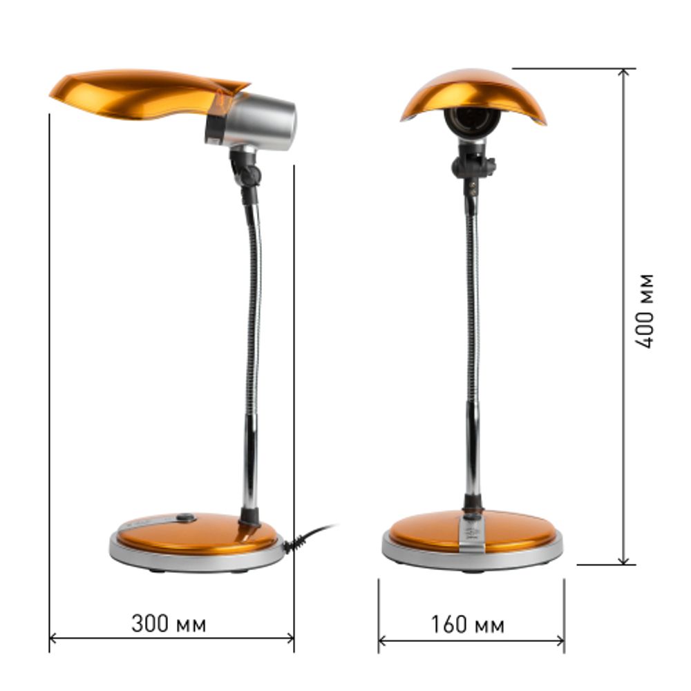 Настольный светильник ЭРА NE-301-E27-15W-OR оранжевый | Настольные светильники под лампу