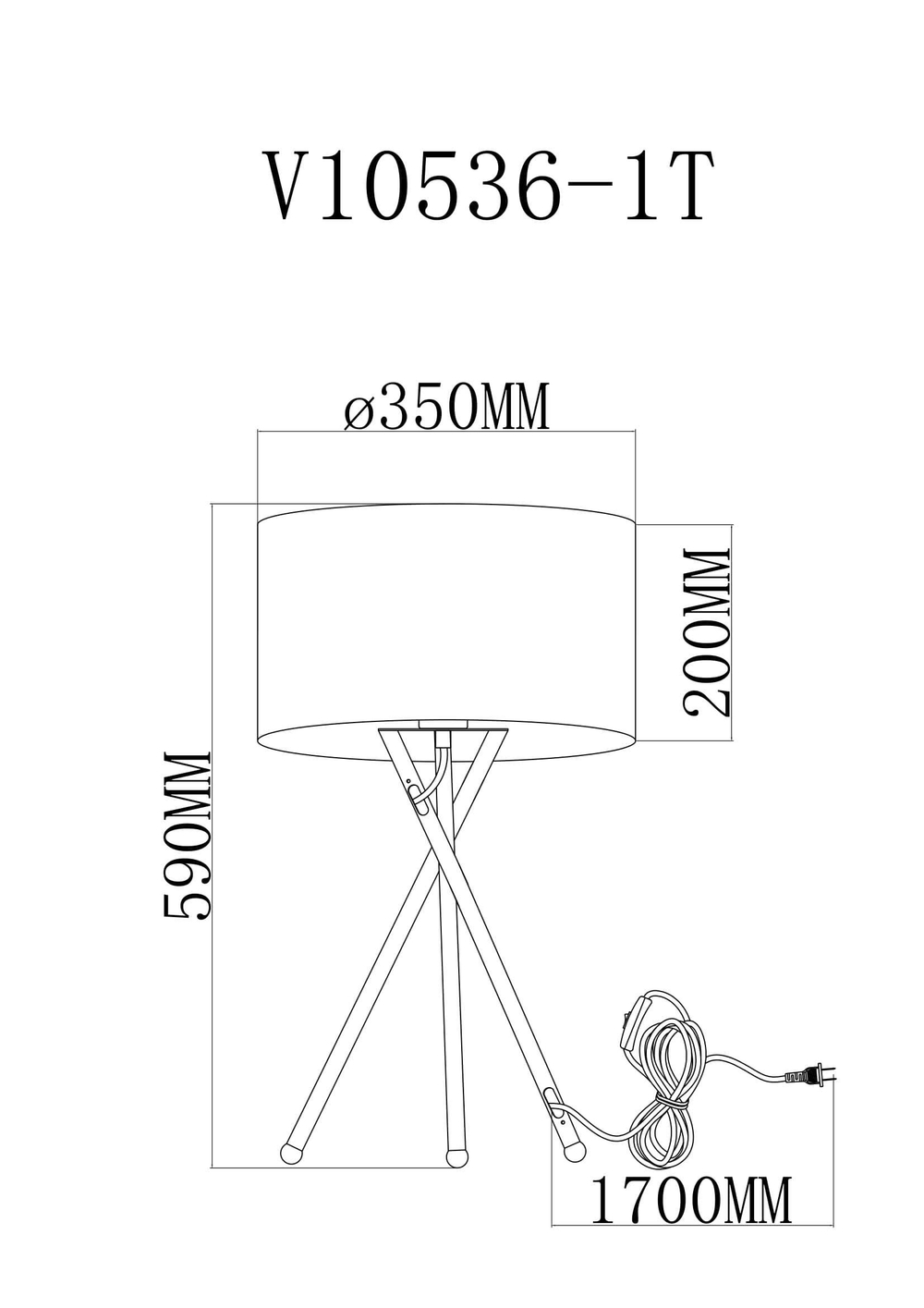 Лампа настольная Moderli V11598-1T Palma