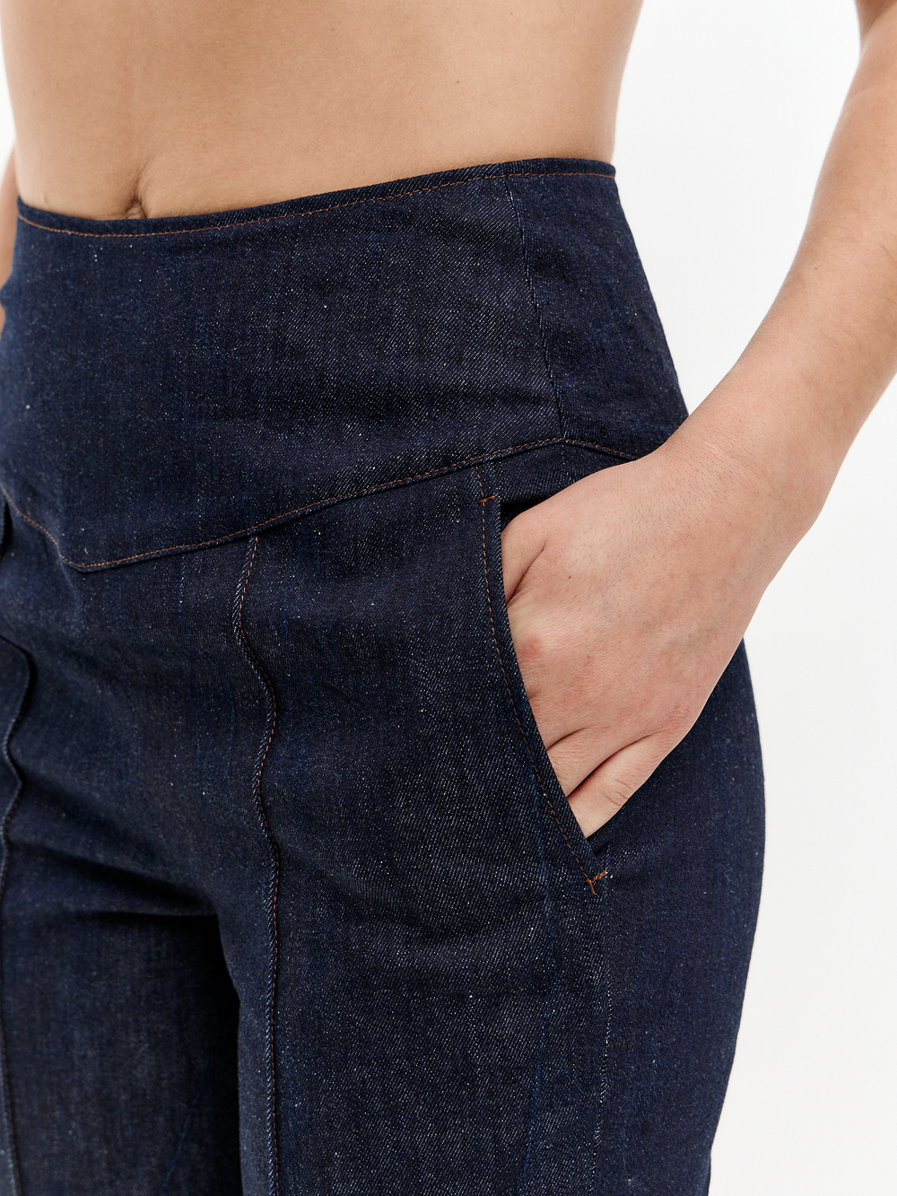 Брюки клеш KISS из джинсы