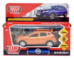 Модель ин. мет. "Nissan Qashqai" 12см. золото, коробка QASHQAI-GD (Технопарк)