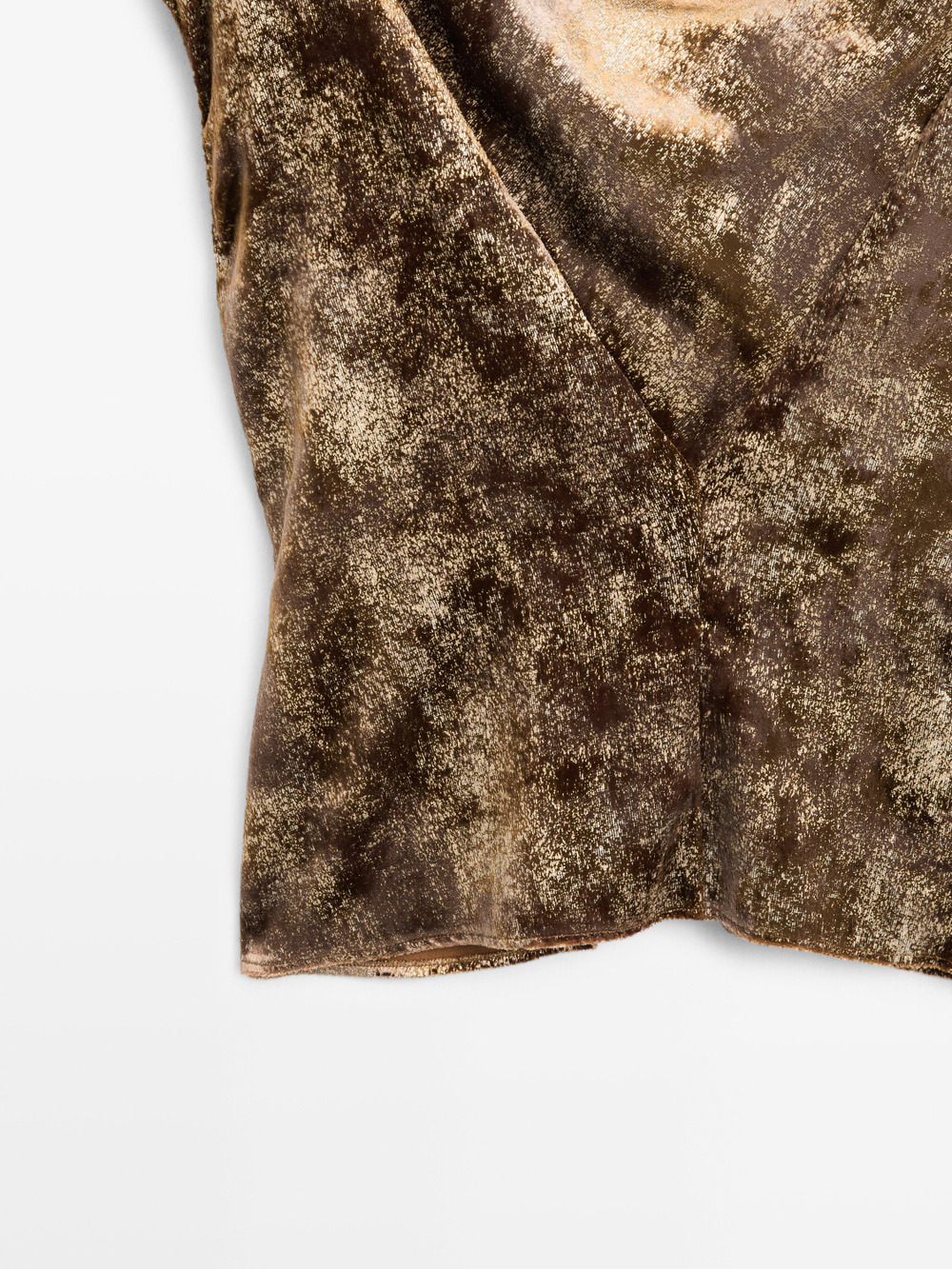 Massimo Dutti Струящийся топ, цвет жженого апельсина