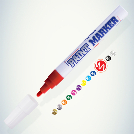 134860 MunHwa Маркер-краска PAINT MARKER, КРАСНАЯ 4мм (PM-03)