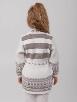 Кардиган вязаный на молнии для девочки