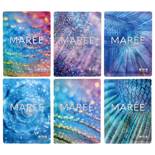 Maree, маски для лица с морским коллагеном, 6 шт.