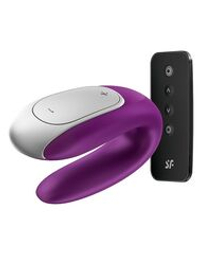 Фиолетовый вибромассажёр для пар Satisfyer Double Fun