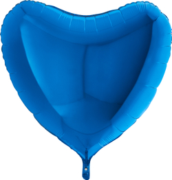 Фольгированный шар сердце 81 см синий