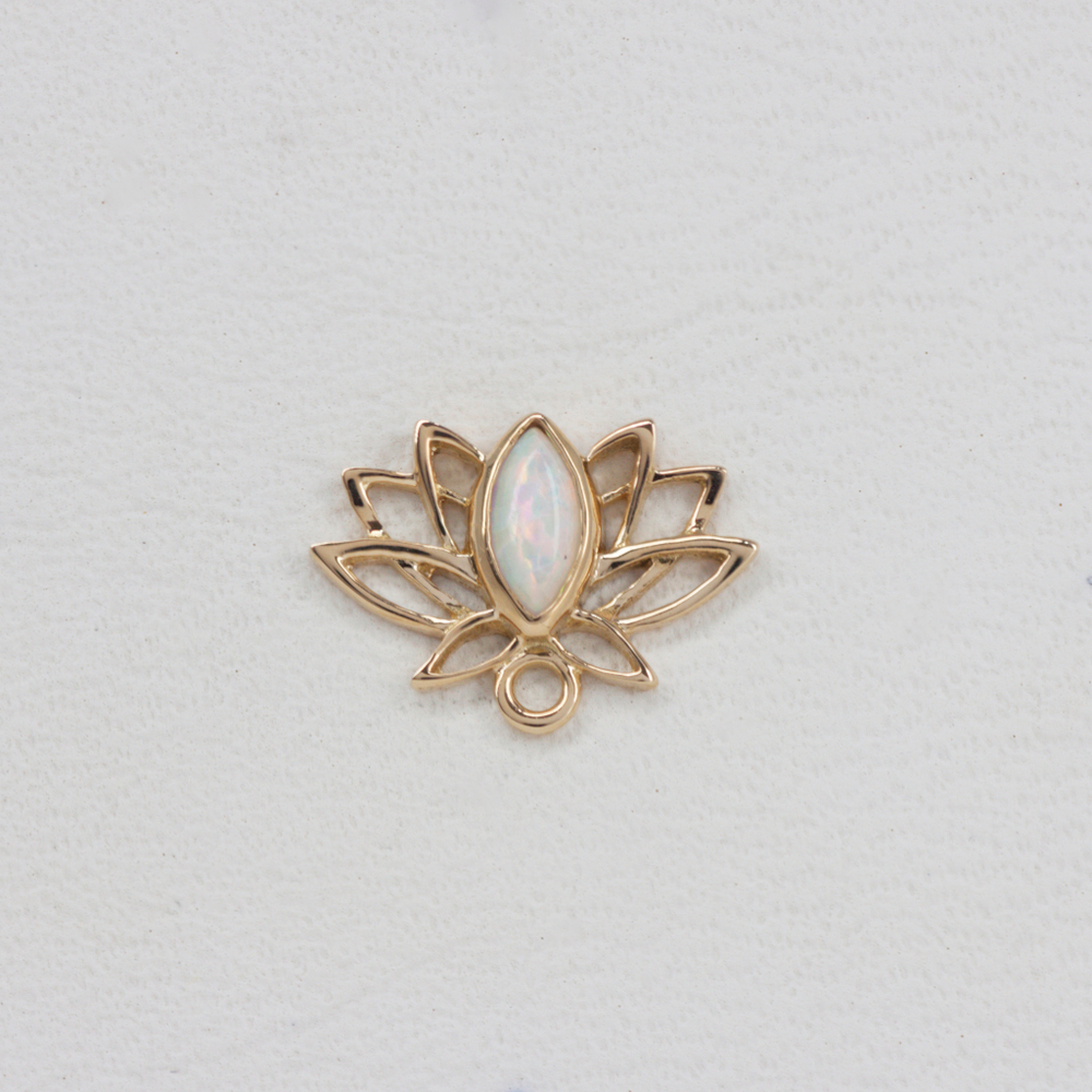 Lotus tops with synthetic opal