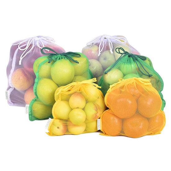 Набор экомешочков "Цветной" 2+2+2