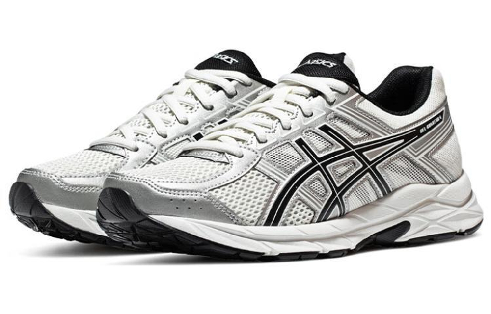 Asics Gel-Contend 4 double-layer comfortable non-slip low-cut casual running shoes women's silver black