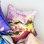 Шар (19''/48 см) Звезда, Мрамор, Розовый 1 шт.