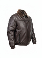 KHIMEONE Мужская кожаная куртка на меху (натуральная кожа/натуральный мех)