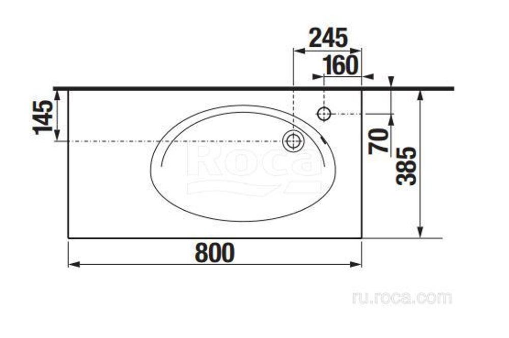 Раковина Roca Etna 80 32700A000