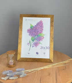 Фоторамка пластиковая 21х30 см, коричневая, фактура дерево, арт. 2130.628060