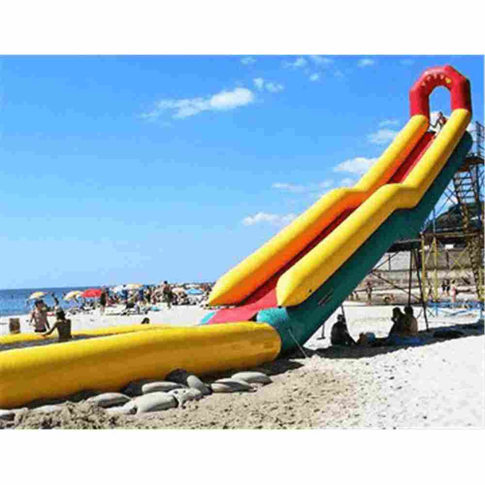 Надувная прямая водная горка для вышки (опоры) «Стрела» с бассейном, 14*2,5*5 м