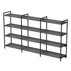 10ССТ.4.800 Стеллаж средний тройной 4 полки, широкий (2360*400*1328)