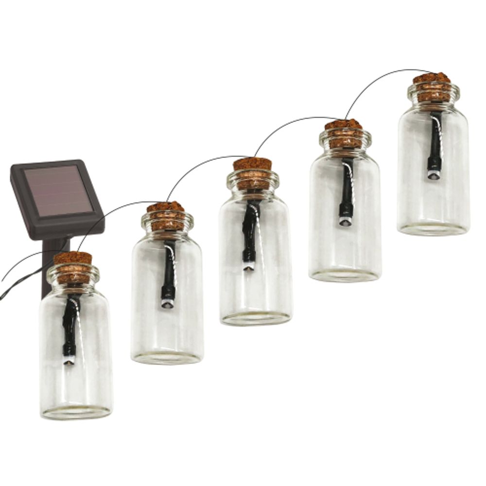 Садовая гирлянда ЭРА ERAGS08-05 на солнечной батарее теплый свет 10 LED 3,8 м | Садовые декоративные светильники