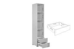 Шкаф однодверный "Зефир" 107.03, (Белое дерево/пудра розовая (эмаль))