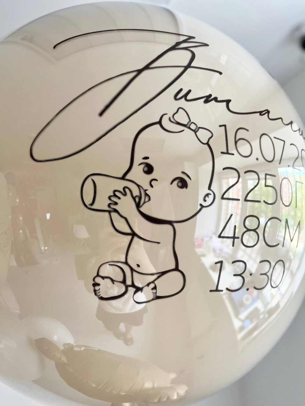 Пастельные воздушные шары на выписку девочки №3452