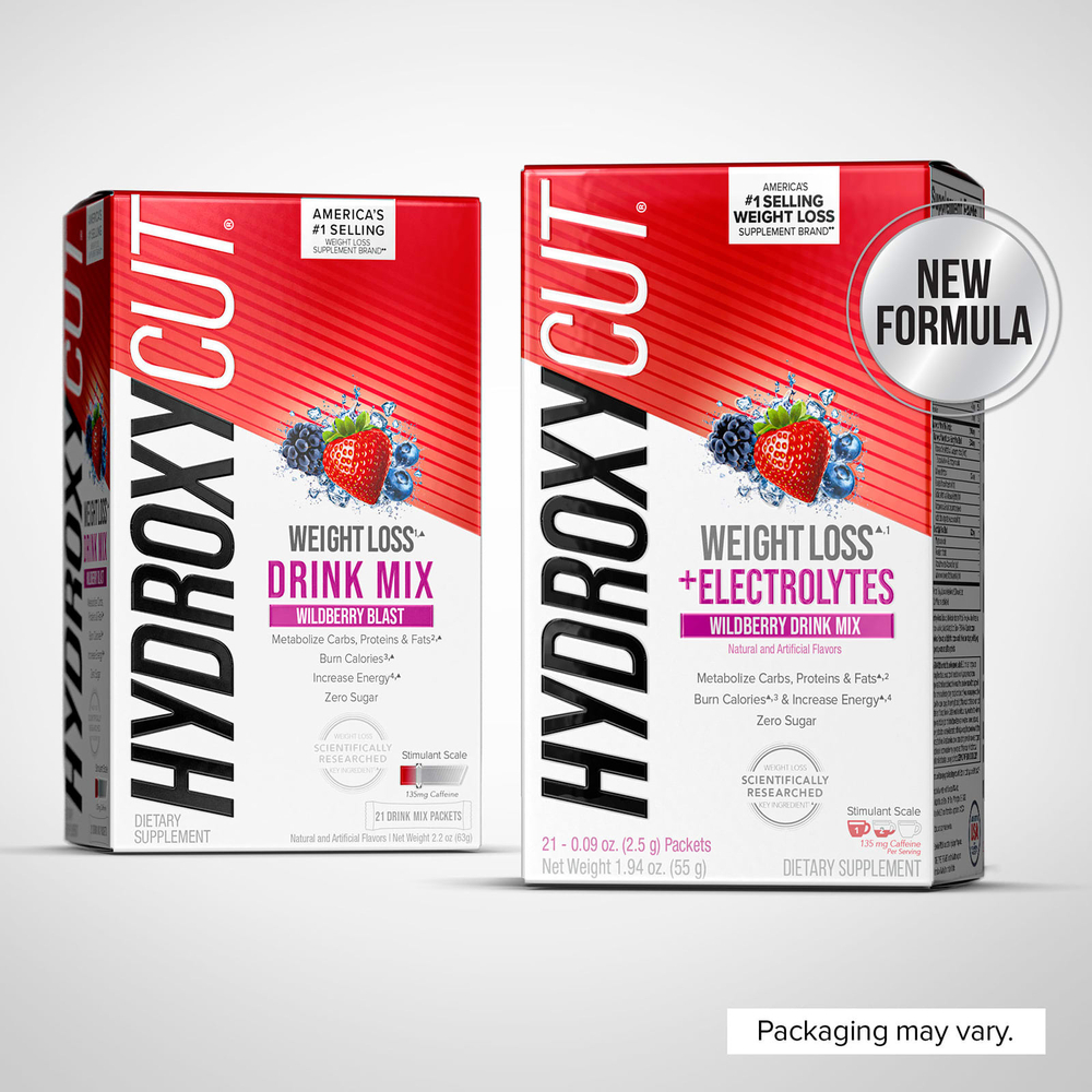 Hydroxycut, смесь с электролитами для приготовления напитка для снижения веса, со вкусом лесных ягод, 21 пакетик по 2,5 г (0,09 унции)