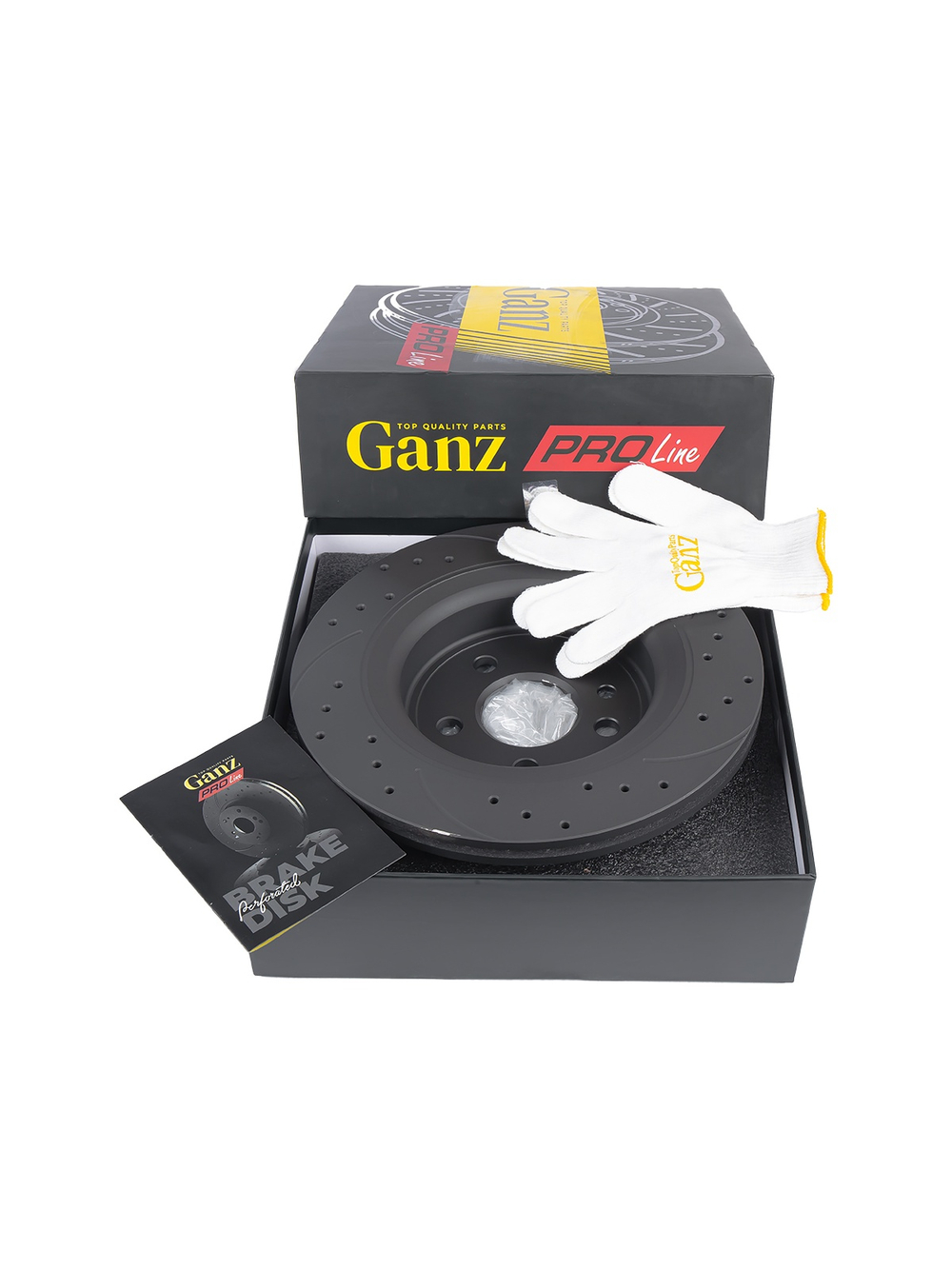 Диск тормозной задний перфорированный PRO-LINE с покрытием комплект VOLVO XC60 ALL 08-> /VENT D=302MM GANZ GIJ06093S