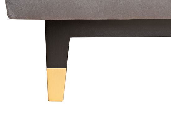 Диван Madrid Memory с кантом трехм. без мех.,велюр серый Colt1003+Colt030