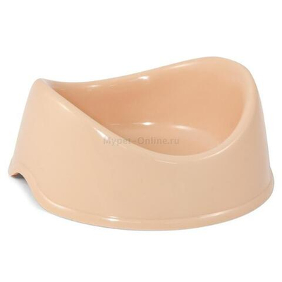 Миска пластиковая "Бисквит", бежевая, 0,4л, Gamma