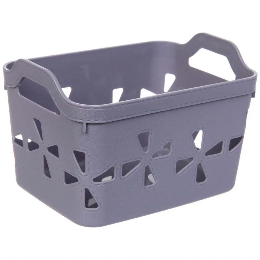 Корзина для хранения «БРУТТИ», цвет серая гавань, 21*15*14см (лейбл)