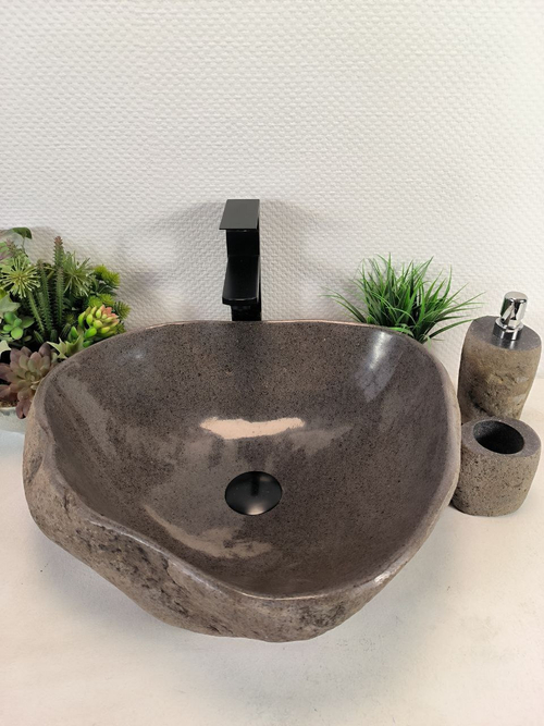Раковина из речного камня RS-65622 47*40*15 0861
