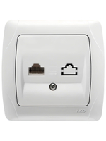 Розетка интернет RJ45 Viko Carmen белая